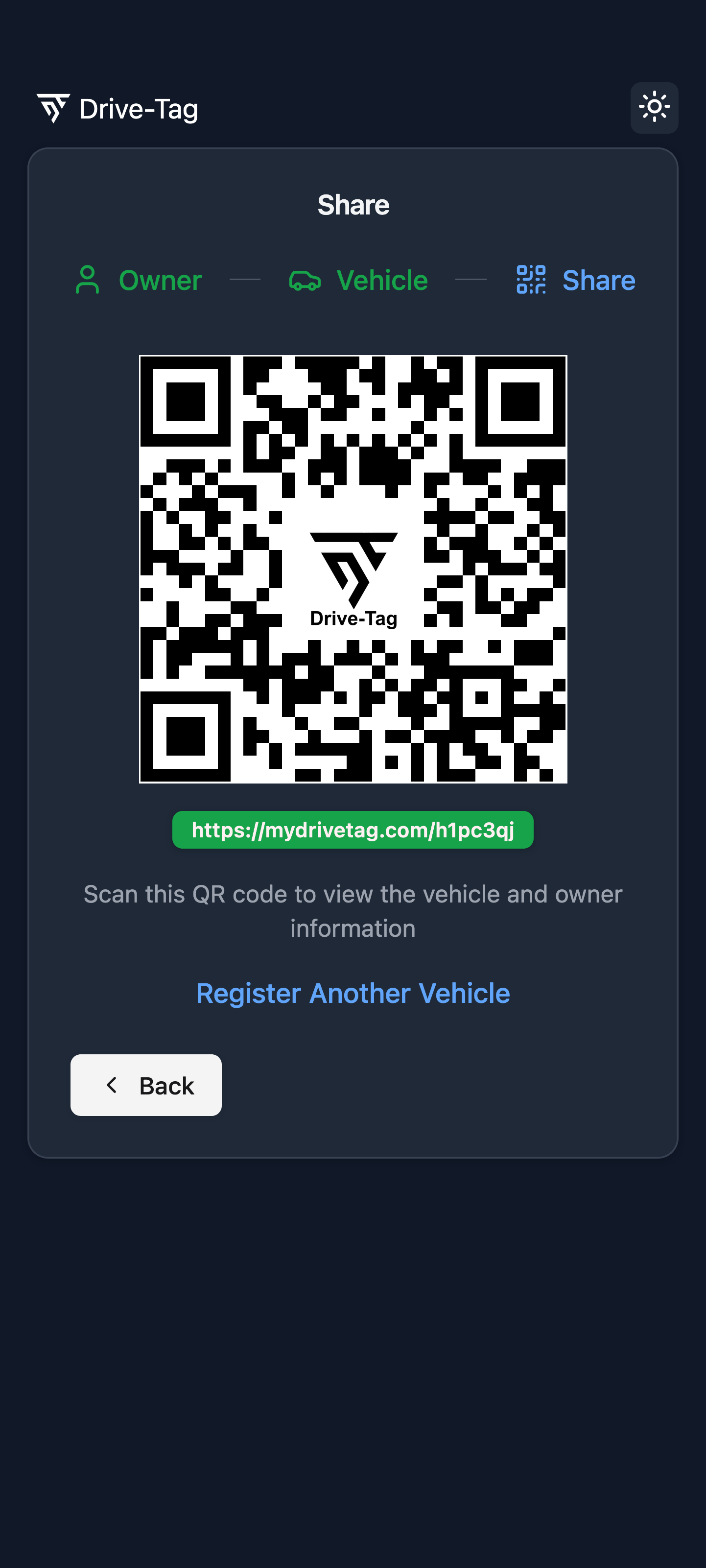 Drive-Tag — Shareable QR code that helps civilians  screenshot 3